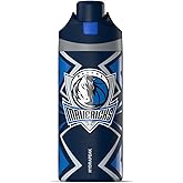 Hydrapeak x NBA Officially Licensed Dallas Mavericks Oasis 20 oz Insulated Kids Water Bottle, Stainless Steel Water Bottle Kids with Chug Lid, Push Button