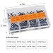 Sougayilang Box Small Freshwater Saltwater Fishing Rod Parts Ring Stainless Repair Guides DIY Set Kits (80pcs Black TOP Tips)