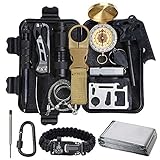 Lanqi Gifts for Men, Emergency Survival kit 16 in 1, Survival Gear, Tactical Survival Tool for Cars, Camping, Hiking, Hunting, Fishing (Survival kit 1)