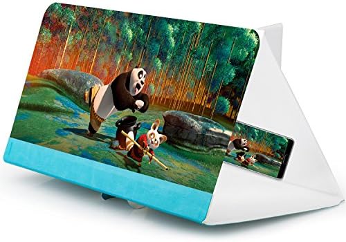 Screen Magnifier,Aerctor Cell Phone 3D HD Movie Video Amplifier with Foldable Holder Stand for iPhone X/8/8 Plus/7/7 Plus/6/6s/6 Plus/6s Plus and All other Smart Phones (Blue)