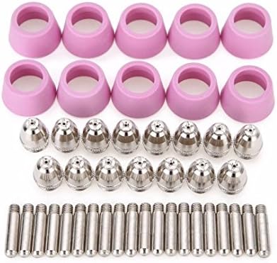 Northbear 40PCS AG60 SG55 Plasma Cutter Torch Consumables Nozzle Electrode &Cup For LTP5000D LTP6000