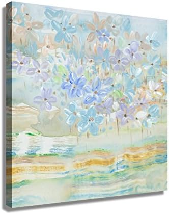 iPainting Abstract Landscape Canvas Wall Art Framed - Modern Giclee Prints Home Decor with Colorful Flowers - Stretched and Framed Ready to Hang