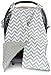 Kids N’ Such Peekaboo Baby Car Seat Cover Car Seat Canopy & Nursing Cover, Chevron/Gray Minky