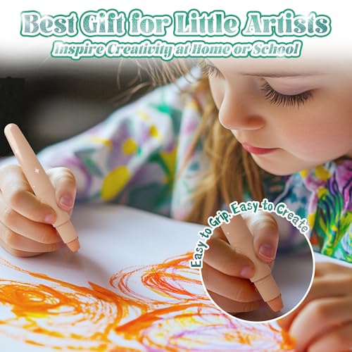 Rainbow Sparkle Metallic Watercolor Gel Crayons, 12 Colors Twistable Crayons for Toddlers, Non-Toxic & Washable, Coloring Gift for Boys and Girls