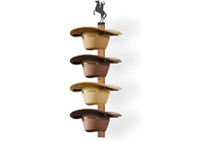 FLUFFYTREE Cowboy Hat Rack, 4 Pieces Hat Rack for Cowboy with Wooden Board, Gift Cowboy Hat Holder Wall Storage-Organizer Western Hats with Style and Ease