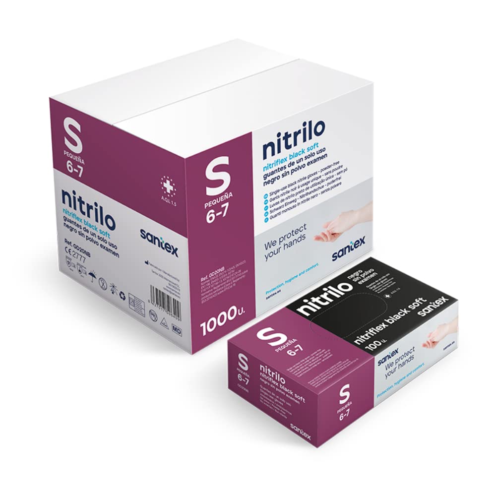 Santex Black Nitron Glove S 100 Units