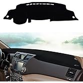 YOFAMO Dashboard Cover Dash Cover Mat Pad Carpet Custom Fit for Toyota Highlander 2009 2010 2011 2012 2013 Accessories Anti-Skid Center Console Protector Cover Mat(Black Edge)