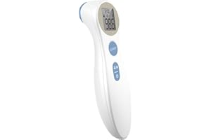 SPONIX Digital Forehead Thermometer - Infrared - White (Body Temperature Reader, Lightweight, Compact)