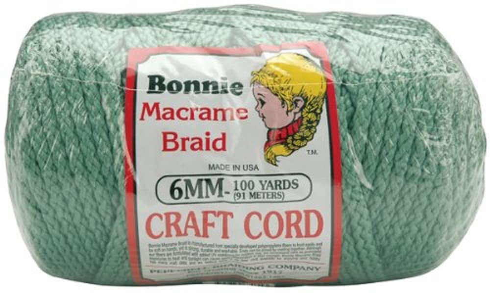Pepperell polyolefin fiber Bonnie Macrame Craft Cord 6 mmx 100 yard-Sage