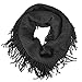 BASICO Fall Winter Scarfs for Women Plaid Infinity Scarf for Cold Weather Circle Loop Scarves (Dark Grey)