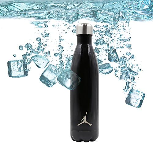 Itechzhu Sports Insulated Double Wall Stainless Steel Water Bottle, BPA-Free 24 Hours Cold, Black 25oz