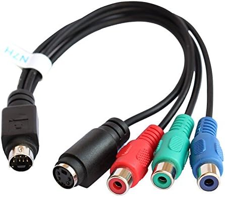 7 Pin S-Video To Female RGB / 3 RCA and 4 Pin S-Video Female Component Cable