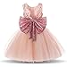 NNJXD Girl Tulle Embroidered Elegant Tutu Backless Dress for Party Size(100) 2-3 Years Pink