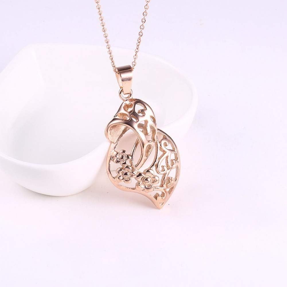 Burenqi Necklace Stainless Steel Gold Geometry Hollow Flower Necklace Creative Simple Ladies Jewellery Necklace Bridesmaid Gifts