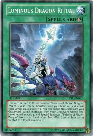 Yu-Gi-Oh! - Luminous Dragon Ritual (LVAL-EN062) - Legacy of the Valiant - 1st Edition - Common