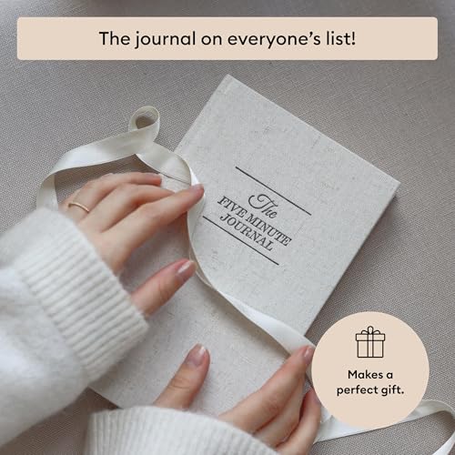 Gratitude Journal with Metal Pen, for More Happiness, Positivity, Mindfulness & Self Care, A Simple Effective Daily Mindfulness Journal, for Women & Men (White)