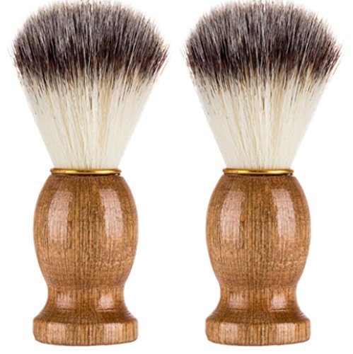 Lisin Men Shaving Brush Best Badger Hair Shave Wood Handle Razor Barber Tool - Thumbnail 6