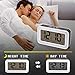 Music Alarm Clock, Digital Clock for Bedroom with Dimmer, Snooze,USB Rechargeable Clock with Dual Alarm, Temperature Detect, Smart Touch Backlight, Adjustable Alarm Volume