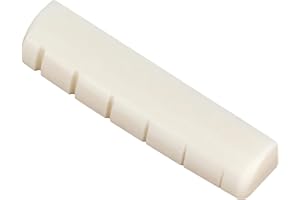 BLISSTIME 42mm Guitar Bone Nut Pre-Slotted Bone Nuts for 6 String for Acoustic Folk Guitar Replacement Parts Accessories (1)