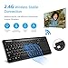 VicTsing Ultra-Slim Mini Wireless Touchpad Keyboard, All-in-One Wireless Keyboard with Built-in Multi-Touch Trackpad for Smart TV HTPC PC Tablet Google Laptop Windows Android - Black