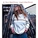 Crewneck Sweatshirt Women Aesthetic Vintage Cute Baggy Loose Fleece Sweater Teen Girls Oversized Plus Size (White, Medium)