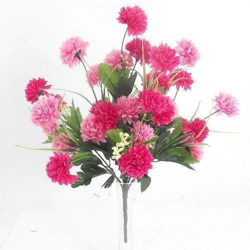 A1-Homes Gorgeous Artificial Mini Chrysanthemum bush with Leaves +35 flower heads (Pink)