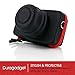 Shock-Absorbing Protective Compact Camera Case in Black & Red - Compatible with the For Sony A6000 | RX1R | DSC-RX1RM2 | A7R | NEX 5R | 5N | F3 | NEX-6 | NEX-6L | NEX-7 - by DURAGADGET