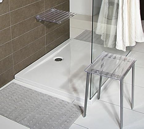 tabouret de douche transparent