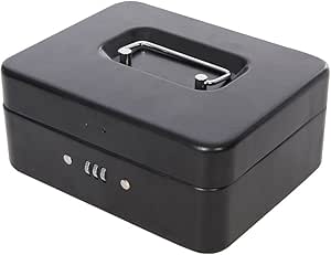 Silverline 732370 Caja de Seguridad con combinación de 3 dígitos, Negro