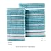 SKL Home by Saturday Knight Ltd. Seabrook Stripe 2-Piece Hand Towel Set, Teal 2 Count