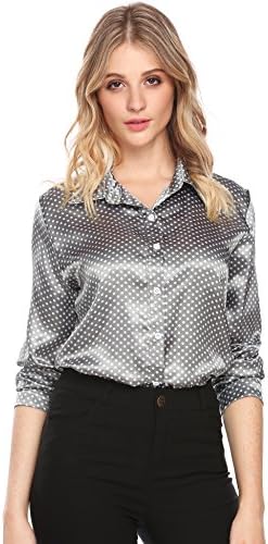bubblebelle Womens Long Sleeve Fashion Polka Dot Shirt Work Office Ladies Blouse
