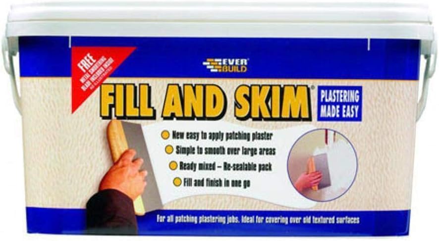 Sika Everbuild Fill and Skim Ready Mixed Plaster 5L White One Coat
