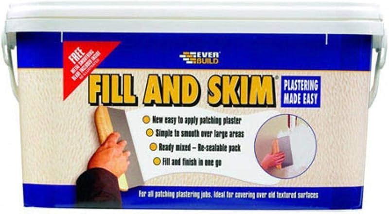 Sika Everbuild Fill and Skim Ready Mixed Plaster 5L White One Coat