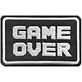 Antrix Funny Game Over Applique Insignia Emblems Hook and Loop Military Game Over Emblem Badge Patch for Backpacks Caps Hats Vests Pouch Patch Holder - 3.15x2