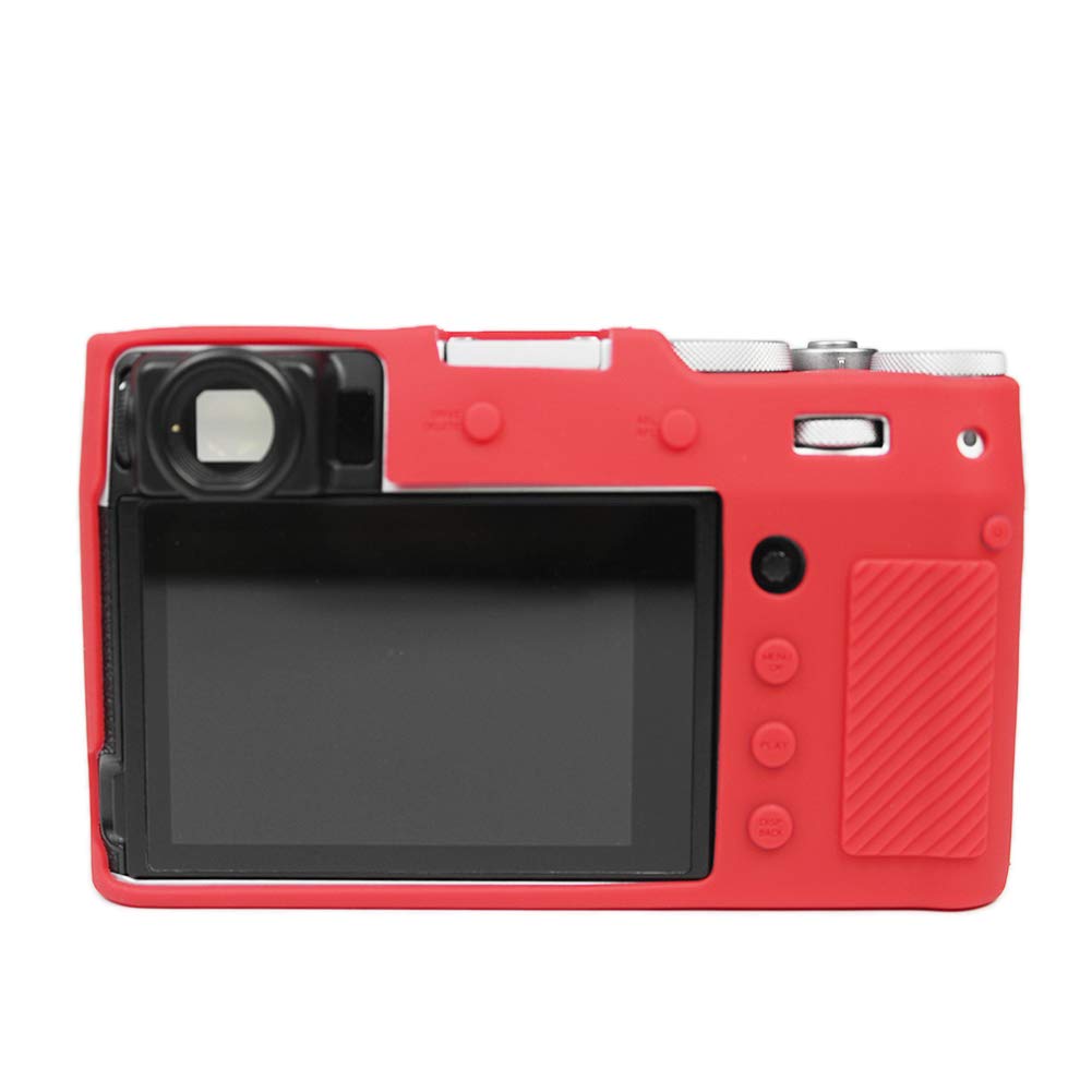 MUZIRI KINOKOO Silicone Case for Fuji X100V Protective Case Fujifilm X100V Silicone Cover Skin (red)