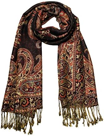 Paisley Rose Jacquard Scarf Women’s Fashion Shawl Long Soft Accent Wrap