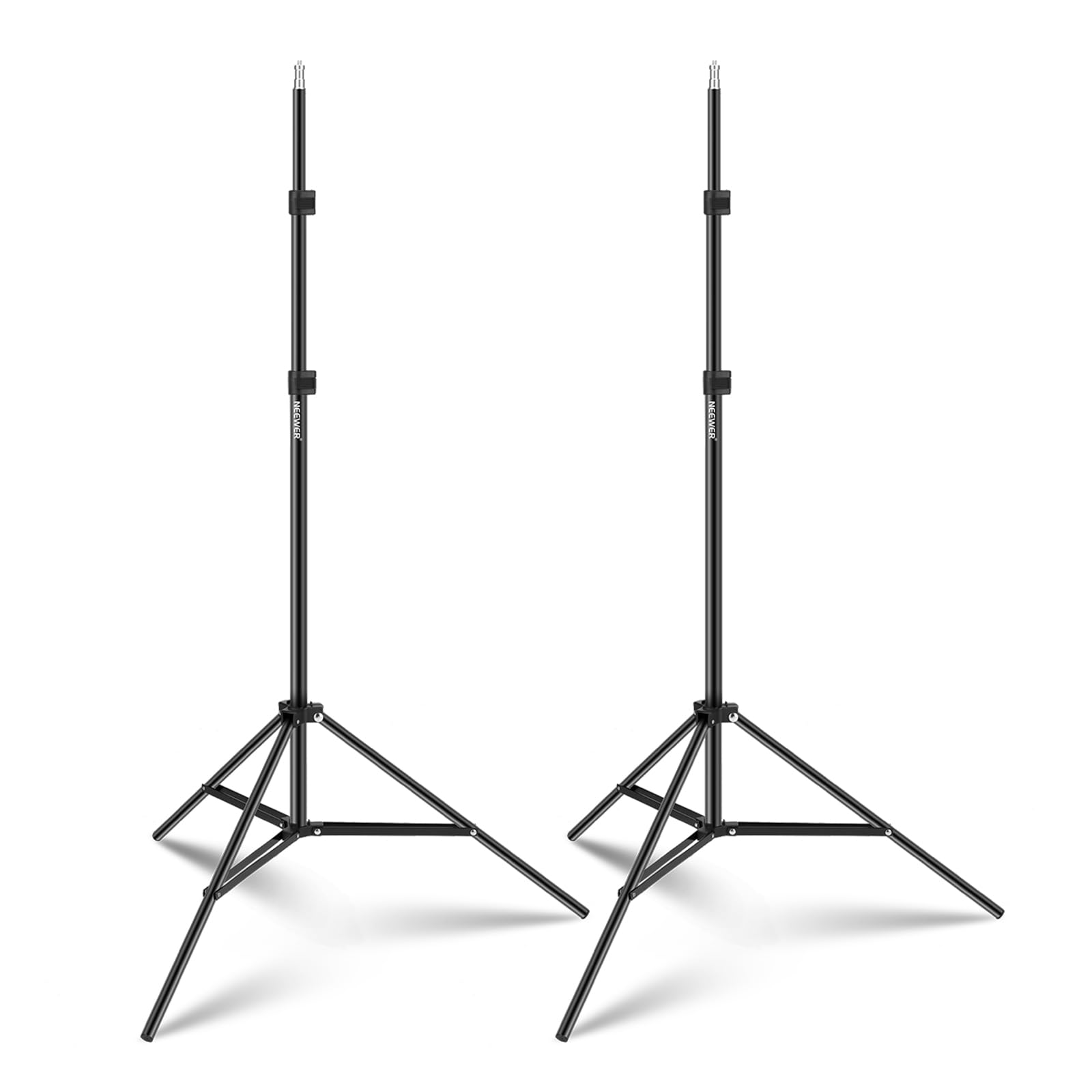 NEEWER Photography Light Stand, 7 Feet / 210cm Aluminum Alloy Photo Studio Tripod Stands for Video, Portrait and Photography Lighting, Reflectors, Soft boxes, Umbrellas, Backgrounds (2 Pieces)