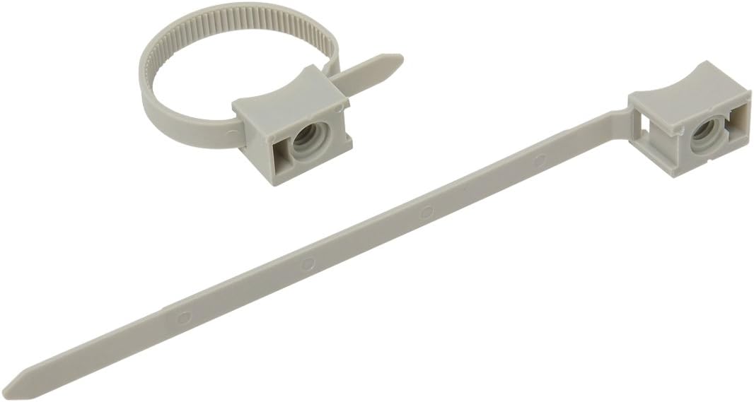 Debflex 709102 25 Cable Ties + 25 Saddle Mounts D16-32 Grey, Gray