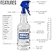 Duracare Spray Bottles for Cleaning Solutions, Industrial Strength, Chemical Resistant and Leak Proof 32oz Plastic Spray Bottles (3 Pack) Adjustable Nozzle - 2 Microfiber Cloths & Collapsible Funnel