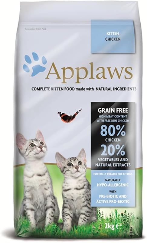 Trockenfutter für Senior-Katzen 2 kg – Huhn Kroketten 1 x 2 kg, getreidefrei, proteinreich, 100% natürliche Zutaten