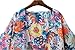Sunward Flower Chiffon Shawl Kimono Cardigan Coats Jackets Cover up Blouse Tops (S, Multi-color)