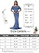 JustVH Women's Off Shoulder Ruffles Maternity Slim Fitted Gown Maxi Photography Dress Denim Blue