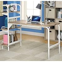 HOMES: Inside + Out IDF-DK6099 Amazonite Office Desk, Powder Coat White