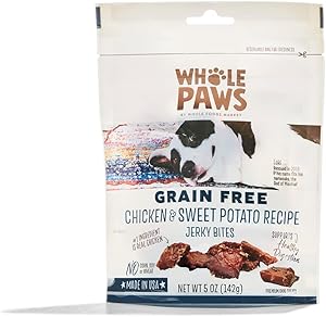 Whole Paws, Whole Paws, Chicken & Sweet Potato Jerky Bites, 5 Ounce