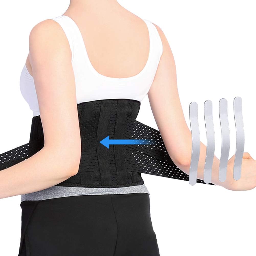 Back Support Belt, Adjustable Lower Back Brace with Double Straps and ...