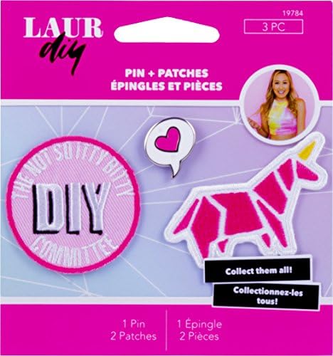 LaurDIY Pins & Patches-Unicorn Whimsy, pink