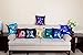 Wonder4 2 Pack Sequin Pillow Case 16x16 inches Reversible Cushion Cover Change Color Cotton Linen Couch Mermaid Throw Pillow Cover for Decoration (Green Blue & Black)