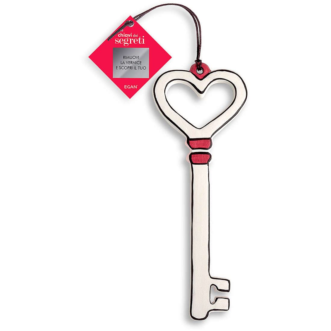 Egan Key Ceramic, White and Red, Unique