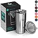 Coffee Gator Coffee Travel Mug - 20 OZ Stainless-Steel, Vacuum Insulated Tea and Coffee Tumbler for Women and Men with Leakproof Lid & Paperless Dripper, Silver