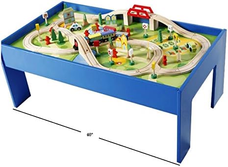 90 piece Train Set with Wooden Table